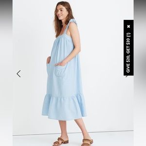 Madewell ruffled strap  dress